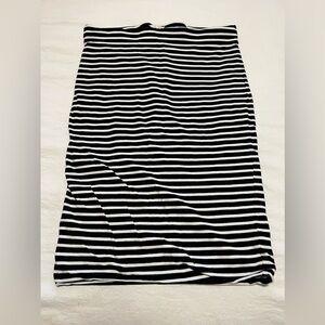 Striped pencil skirt